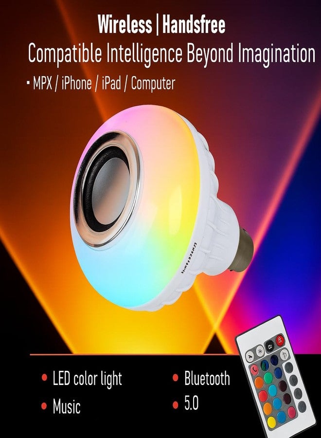 Gesto 12W Bluetooth 5.0 Music LED Bulb with Speaker | RGB Color Changing B22 Bulb with Remote | 16 Colors, Bright LED Light, Mood Lighting for Bedroom, Living Room & Home Parties - Image 5